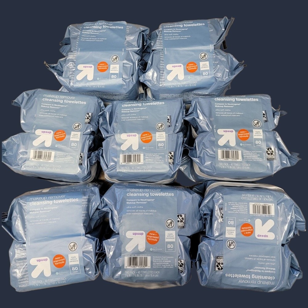 16x Up & Up‎ Makeup Remover Cleansing Towelettes 40x16 Compare to Neutrogena